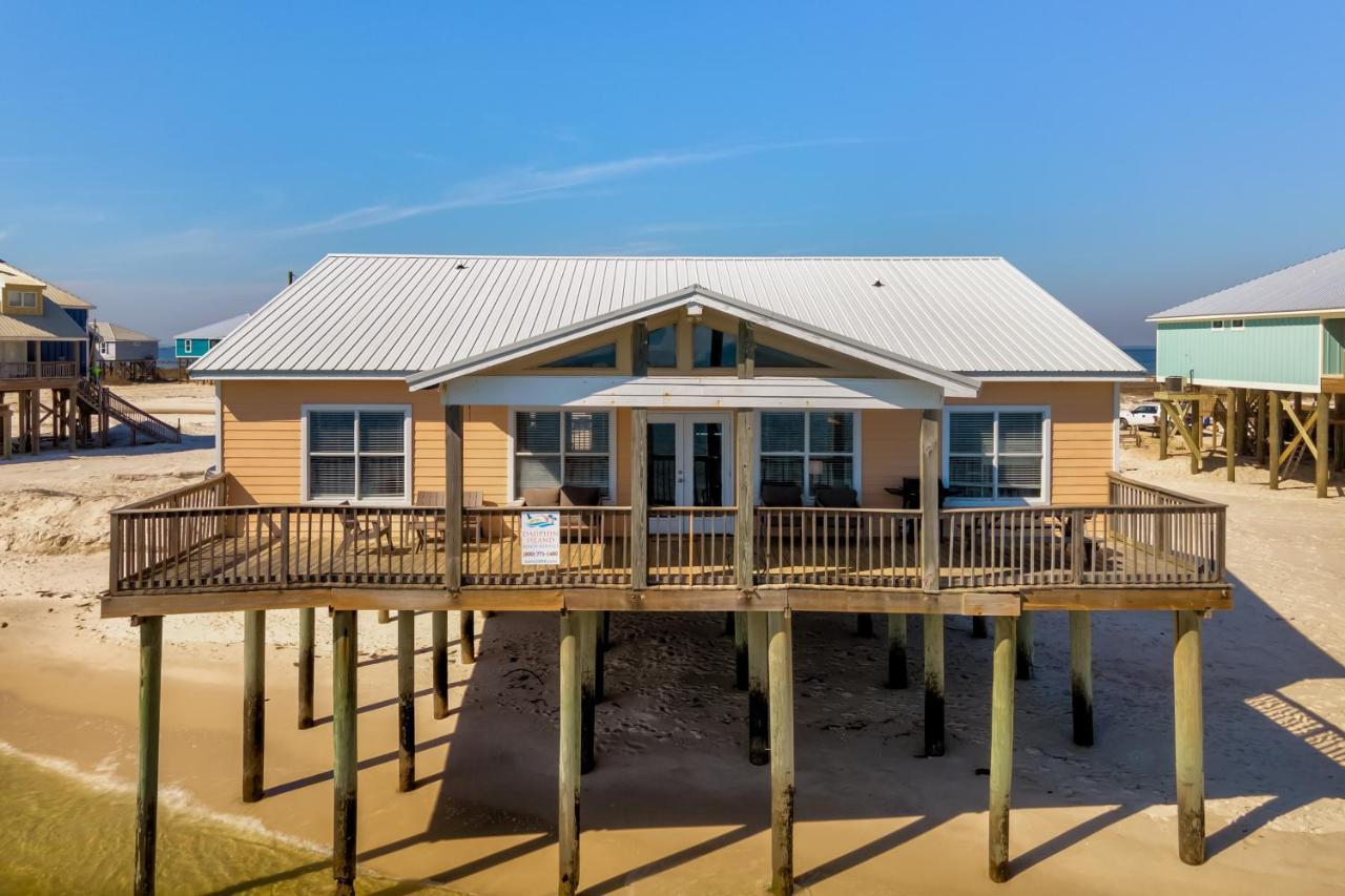 Sun Spot - True Gulf Front Private Home With Lovely Gulf Side Deck, Home Dauphin Island Exterior foto