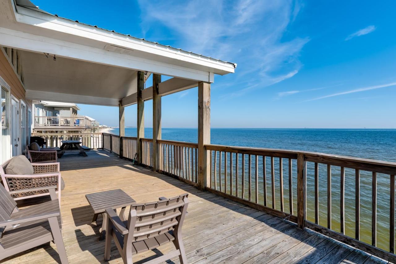 Sun Spot - True Gulf Front Private Home With Lovely Gulf Side Deck, Home Dauphin Island Exterior foto
