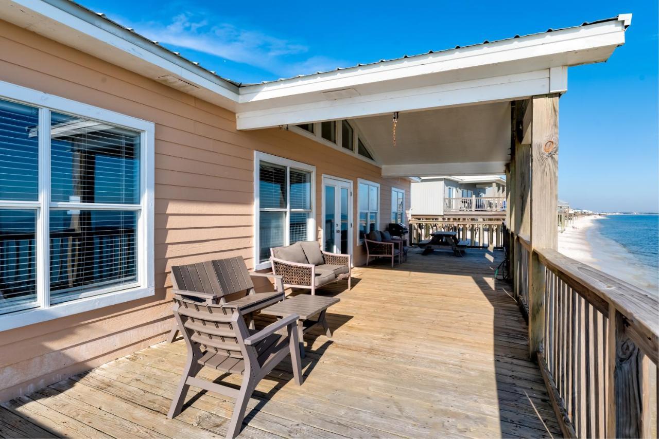 Sun Spot - True Gulf Front Private Home With Lovely Gulf Side Deck, Home Dauphin Island Exterior foto